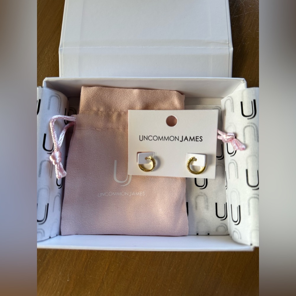 NWT Uncommon James Huggie Hoops